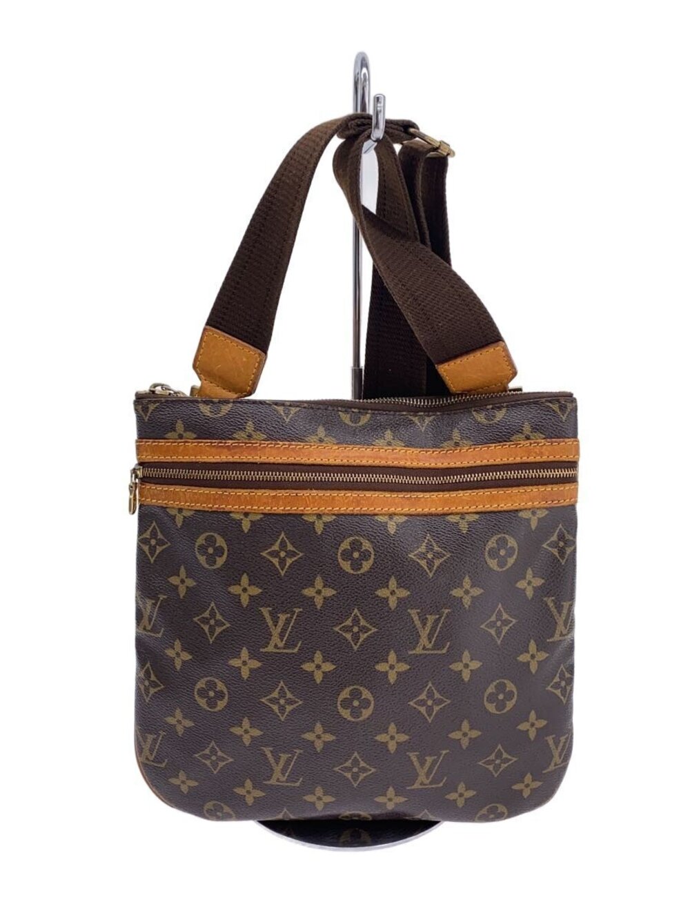 LOUIS VUITTON Pochette Bosphore Monogram Canvas Brown